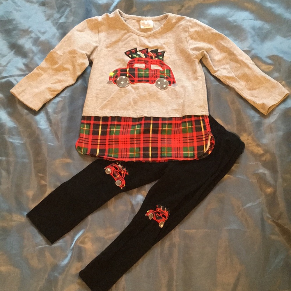 Christmas Set for a Girl Car Carrying Christmas Tree Small (approx. 18 months)